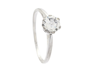 Jewellery, SOLITAIRE RING, 18K white gold, in auction: Classic – Saturday 24 January