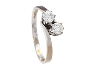 Jewellery, ENGELBERT, two stone cross over ring, in auction: Lilla jewellery – Tuesday 13 January