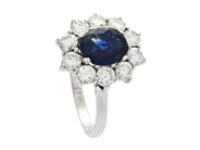 Jewellery, CLUSTER RING, 18K white gold, in auction: Classic – Saturday 24 January