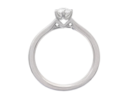 Jewellery - SOLITAIRE RING, 18K white gold - View 2