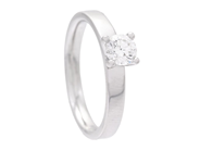 Jewellery - SOLITAIRE RING, 18K white gold - View 1