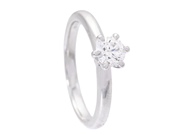 Jewellery - SOLITAIRE RING, 18K white gold - View 1