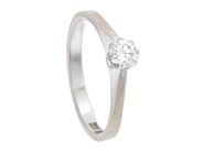 Jewellery, SOLITAIRE RING, 18K white gold, in auction: Lilla jewellery – Tuesday 10 February
