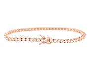 Jewellery - TENNIS BRACELET, 18K rose gold - View 2