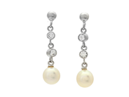 Jewellery - PEARL EARRINGS, 18K white gold - View 1