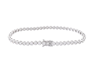 Jewellery - TENNIS BRACELET, 18K white gold - View 2