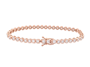 Jewellery - TENNIS BRACELET, 18K rose gold - View 2