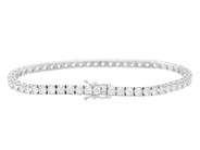 Jewellery - TENNIS BRACELET, 18K white gold - View 2