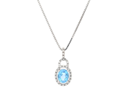 Jewellery, PENDANT WITH CHAIN, 18K white gold, in auction: Classic – Saturday 24 January