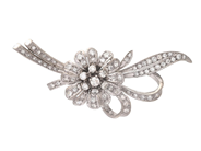 Jewellery, BROOCH, platinum, in auction: Classic – Saturday 24 January