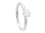 Jewellery - SOLITAIRE RING, 18K white gold - View 1