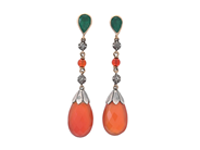 Jewellery, EARRINGS, 18K gold/silver, in auction: Lilla jewellery – Tuesday 27 January