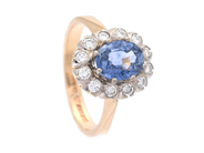 Jewellery, CLUSTER RING, 18K gold, in auction: Classic – Saturday 24 January