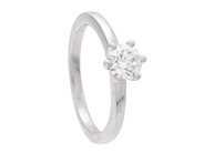 Jewellery - SOLITAIRE RING, 18K white gold - View 1