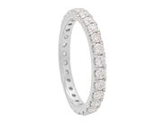 Jewellery - FULL ETERNITY RING, 18K white gold - View 1