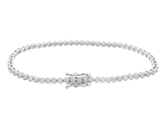 Jewellery - TENNIS BRACELET, 18K white gold - View 2