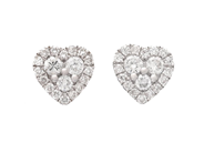 Jewellery, EARRINGS, 18K white gold, in auction: Lilla jewellery – Tuesday 27 January