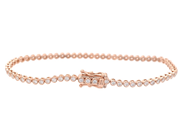 Jewellery - TENNIS BRACELET, 18K rose gold - View 2