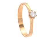 Jewellery, SOLITAIRE RING, 18K gold, in auction: Lilla jewellery – Tuesday 27 January