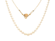 Jewellery, PEARL NECKLACE, cultured pearls approx. 3 - 7,5 mm, in auction: Lilla jewellery – Tuesday 27 January