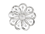Jewellery - BROOCH, 18K white gold - View 2