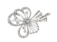 Jewellery - BROOCH, 18K white gold - View 2