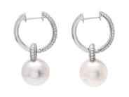 Jewellery - PEARL EARRINGS, 18K white gold - View 2