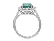 Jewellery - CLUSTER RING, 18K white gold - View 2