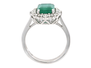 Jewellery - CLUSTER RING, 18K white gold - View 4