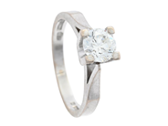 Jewellery, SOLITAIRE RING, 18K white gold, in auction: Lilla jewellery – Tuesday 10 February