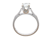 Jewellery - SOLITAIRE RING, 18K white gold - View 2