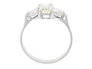 Jewellery - THREE STONE RING, 18K white gold - View 4
