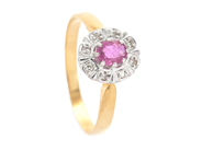 Jewellery, CLUSTER RING, 18K gold/white gold, in auction: General – Tuesday 17 February