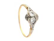 Jewellery, RING, 18K gold/platinum, in auction: Lilla jewellery – Tuesday 27 January