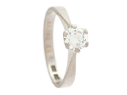 Jewellery, SOLITAIRE RING, 18K white gold, in auction: Lilla jewellery – Tuesday 27 January