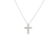 Jewellery - PENDANT WITH CHAIN, 18K white gold - View 1