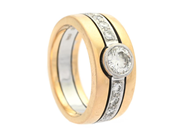 Jewellery, RING, 18K gold/white gold, in auction: Classic – Saturday 24 January