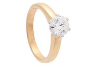 Jewellery - SOLITAIRE RING, 18K gold/white gold - View 1
