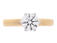 Jewellery - SOLITAIRE RING, 18K gold/white gold - View 3