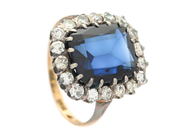 Jewellery - CLUSTER RING, 18K gold/silver - View 1