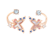 Jewellery - EARRINGS WITH ATTACHMENTS, 18K rose gold - View 1
