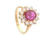 Jewellery - CLUSTER RING, 18K gold - View 1