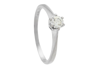 Jewellery, SOLITAIRE RING, 18K white gold, in auction: Lilla jewellery – Tuesday 27 January