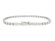 Jewellery - TENNIS BRACELET, 18K white gold - View 2