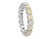 Jewellery - FULL ETERNITY RING, 14K white gold - View 1
