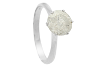 Jewellery, SOLITAIRE RING, 14K white gold, in auction: Lilla jewellery – Tuesday 27 January