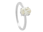 Jewellery, SOLITAIRE RING, 14K white gold, in auction: Lilla jewellery – Tuesday 27 January