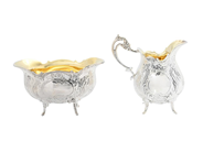 Silverware, CREAM JUG AND SUGAR BOWL, silver, in auction: General – Tuesday 3 February