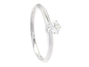 Jewellery - SOLITAIRE RING,  18K white gold - View 1