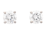 Jewellery - SOLITAIRE EARRINGS, 18K white gold - View 1